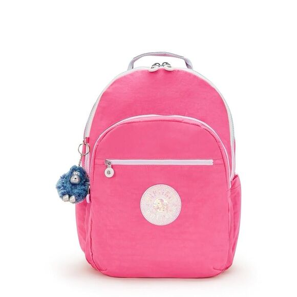 Kipling Women's Seoul Extra Large 17" Laptop Backpack In Happy Pink Mix - Picture 1 of 15